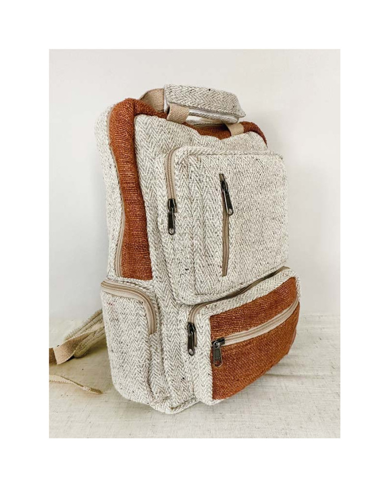 Sac à dos 100% chanvre, artisanat népalais