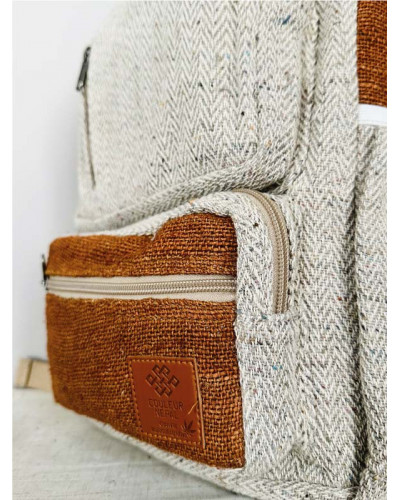 Sac à dos 100% chanvre, artisanat népalais