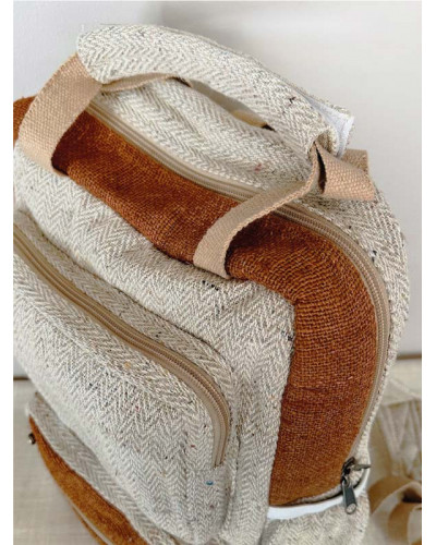Sac à dos 100% chanvre, artisanat népalais