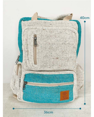 Sac à dos 100% chanvre, artisanat népalais