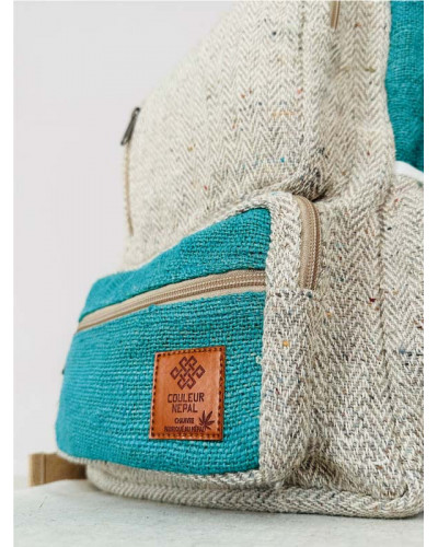 Sac à dos 100% chanvre, artisanat népalais