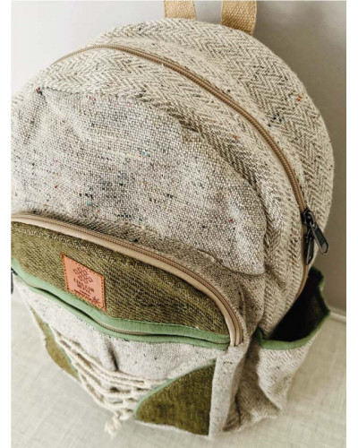 Sac à dos 100% chanvre, artisanat népalais