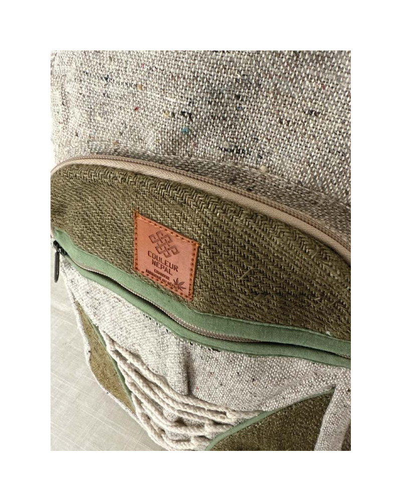 Sac à dos 100% chanvre, artisanat népalais