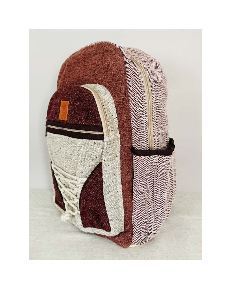 Sac à dos 100% chanvre, artisanat népalais