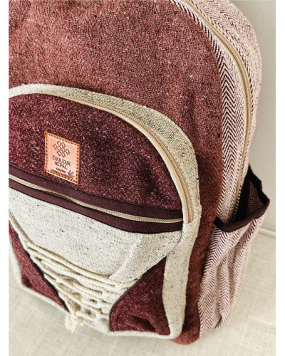 Sac à dos 100% chanvre, artisanat népalais