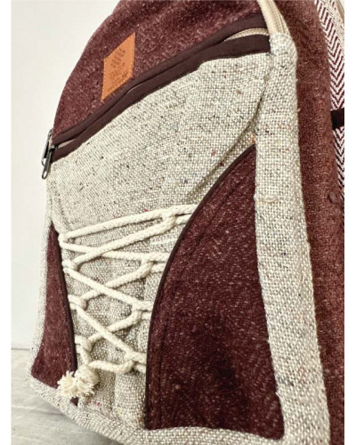 Sac à dos 100% chanvre, artisanat népalais