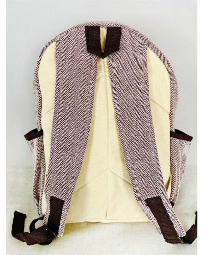 Sac à dos 100% chanvre, artisanat népalais