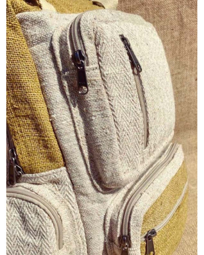 Sac à dos 100% chanvre, artisanat népalais