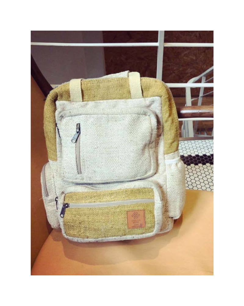 Sac à dos 100% chanvre, artisanat népalais