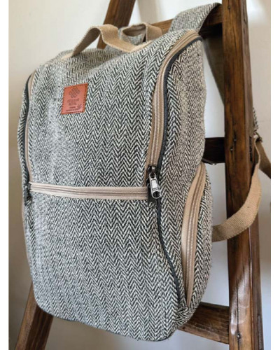 Sac à dos 100% chanvre, artisanat népalais