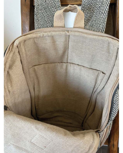 Sac à dos 100% chanvre, artisanat népalais
