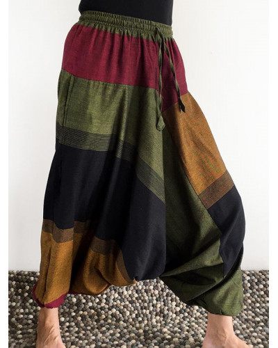 Sarouel Aladdin 100% coton, artisanat népalais