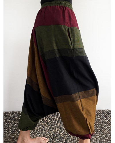 Sarouel Aladdin 100% coton, artisanat népalais