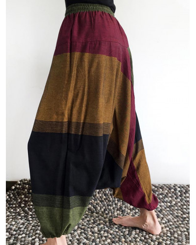 Sarouel Aladdin 100% coton, artisanat népalais