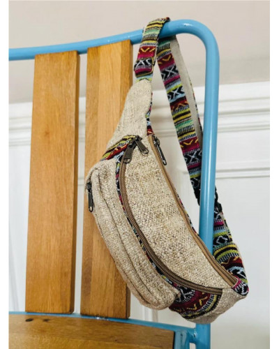 Sac banane en chanvre naturel