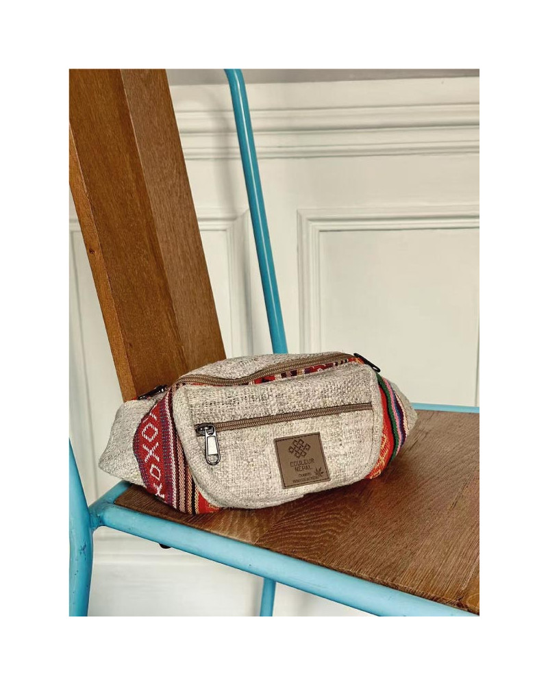 Sac banane en chanvre naturel