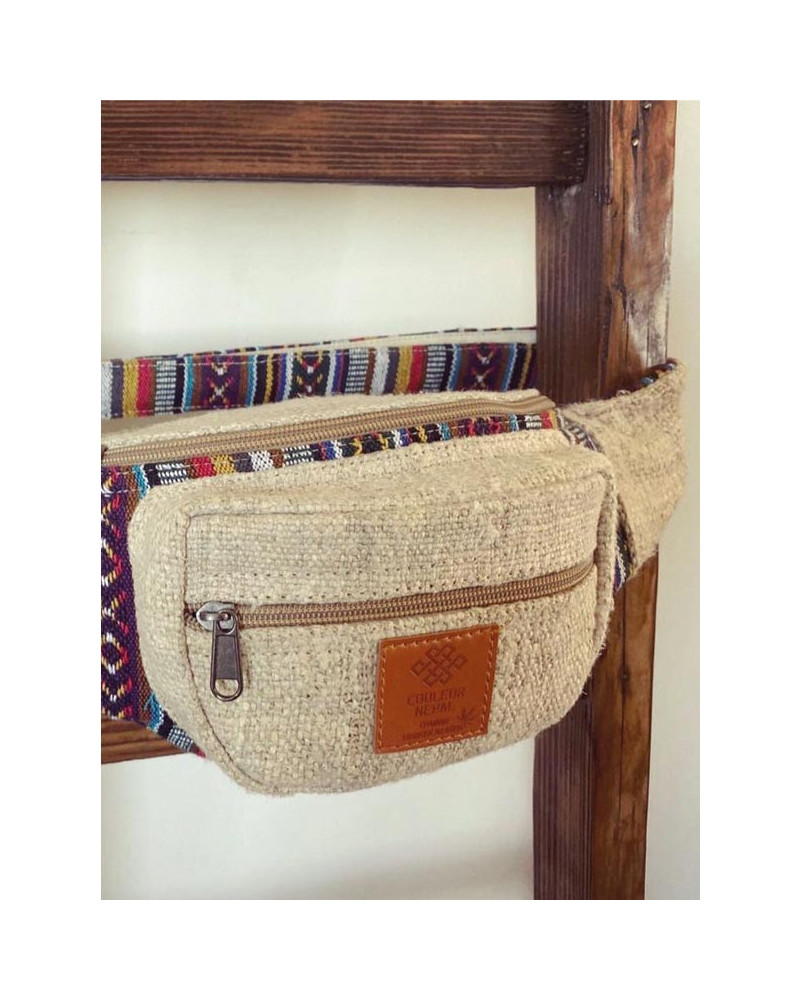 Sac banane en chanvre naturel