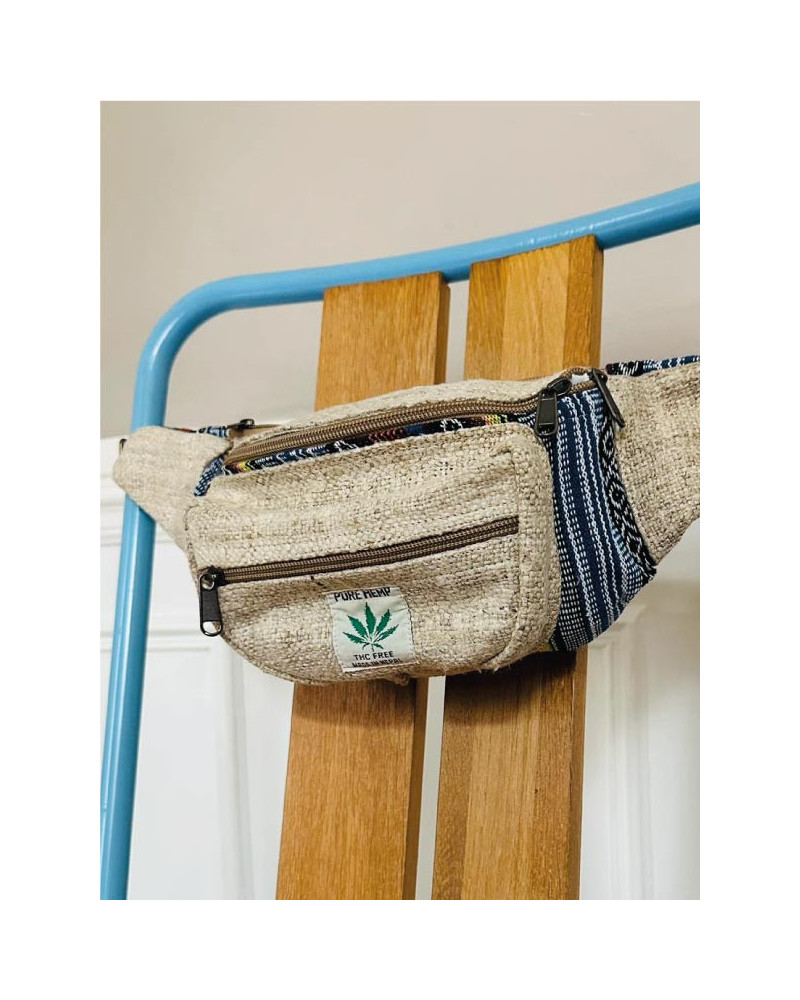 Sac banane en chanvre naturel