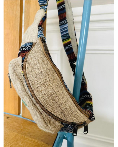 Sac banane en chanvre naturel