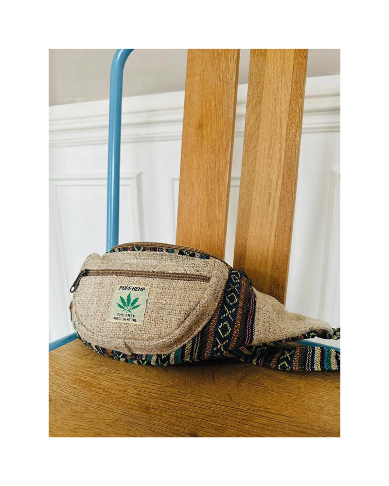 Sac banane en chanvre naturel