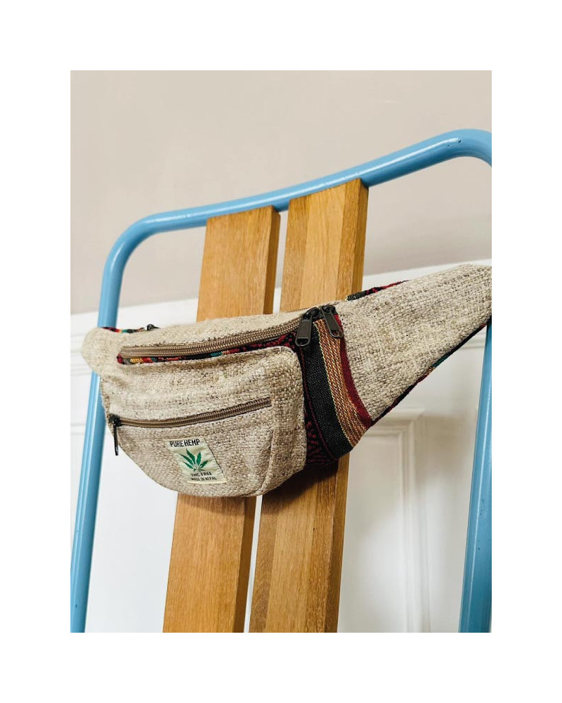 Sac banane en chanvre naturel