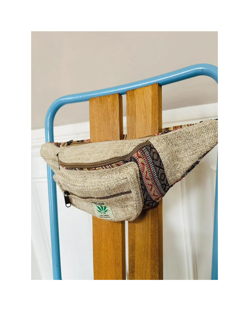 Sac banane en chanvre naturel