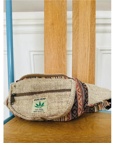 Sac banane en chanvre naturel