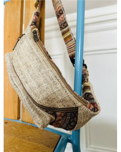 Sac banane en chanvre naturel