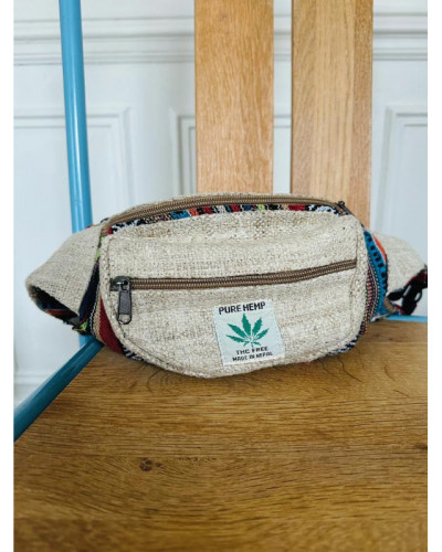Sac banane en chanvre naturel