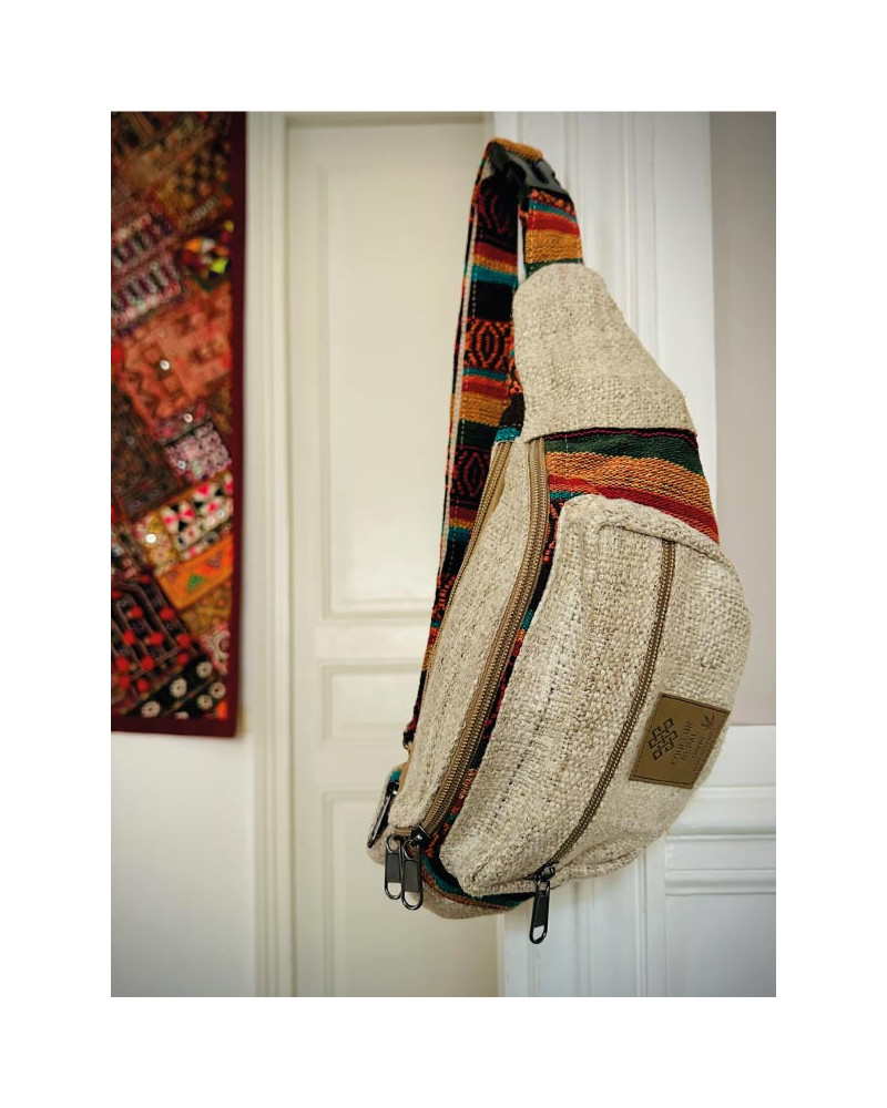 Sac banane en chanvre naturel