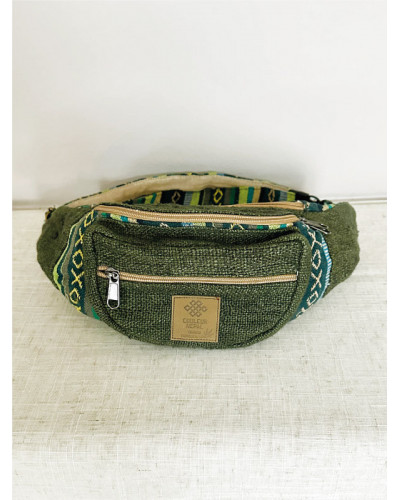 Sac banane 100% chanvre, fabriqué au Népal avec amour par nos artisans népalais