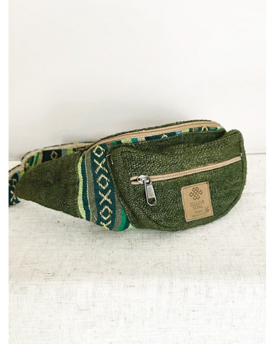 Sac banane 100% chanvre, fabriqué au Népal avec amour par nos artisans népalais