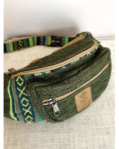 Sac banane 100% chanvre, fabriqué au Népal avec amour par nos artisans népalais