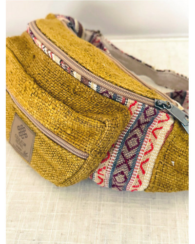 Sac banane en chanvre naturel, artisanat népalais