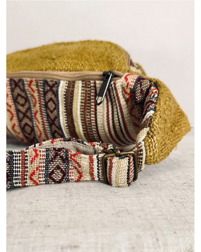 Sac banane en chanvre naturel, artisanat népalais