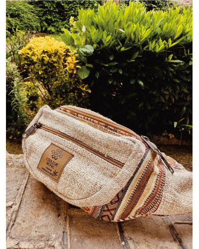 Sac banane en chanvre naturel