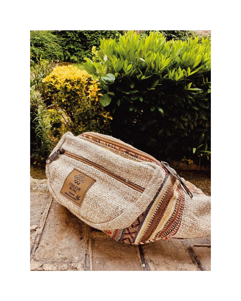 Sac banane en chanvre naturel