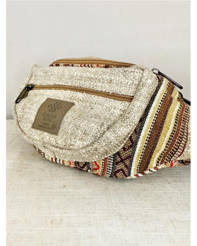 Sac banane en chanvre naturel