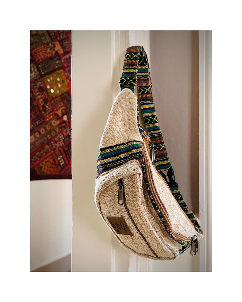 Sac banane en chanvre naturel