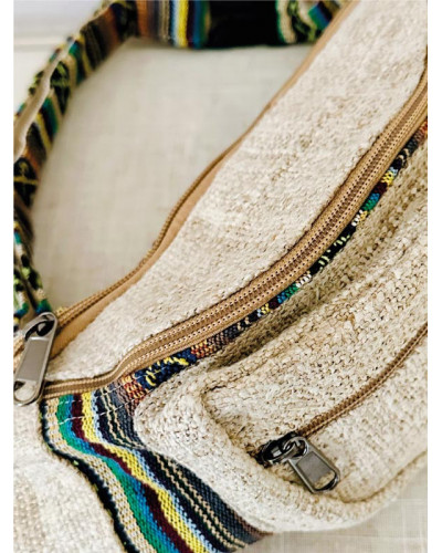 Sac banane en chanvre naturel