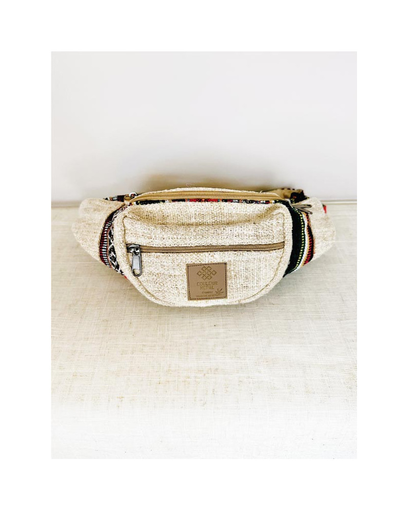 Sac banane en chanvre naturel