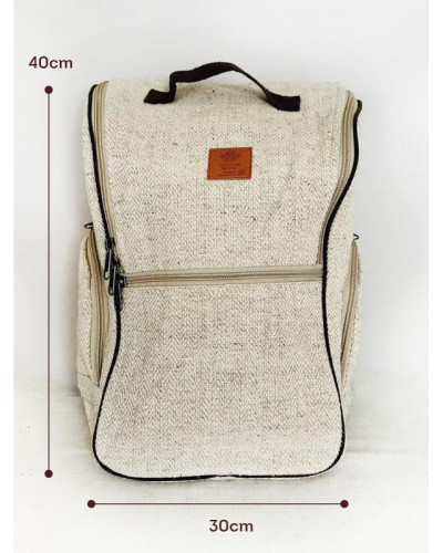 Sac à dos 100% chanvre, artisanat népalais