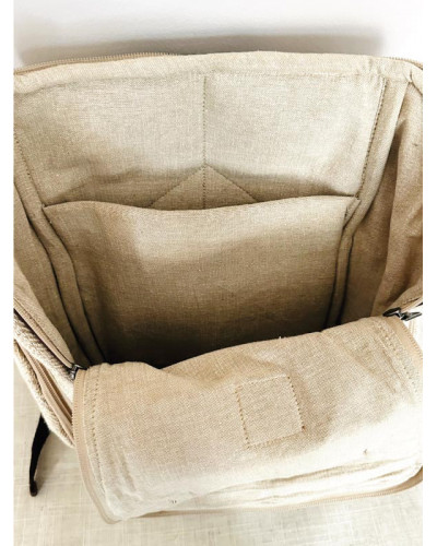 Sac à dos 100% chanvre, artisanat népalais