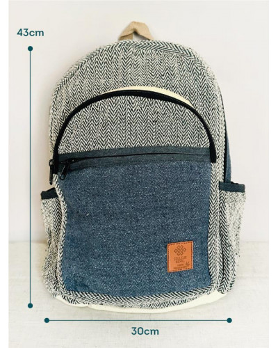 Sac à dos 100% chanvre, artisanat népalais