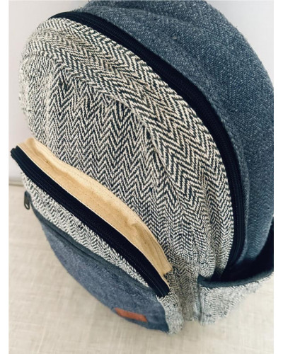 Sac à dos 100% chanvre, artisanat népalais