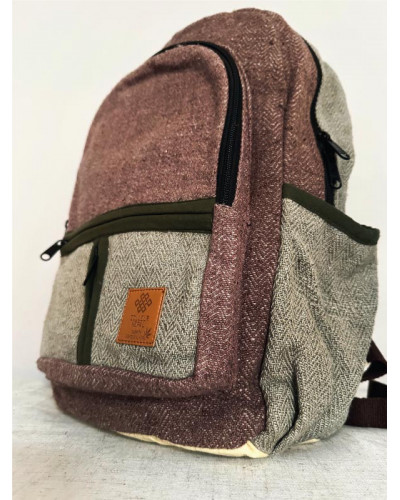 Sac à dos 100% chanvre, artisanat népalais