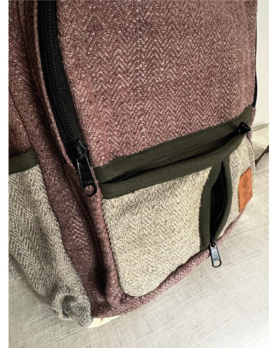 Sac à dos 100% chanvre, artisanat népalais