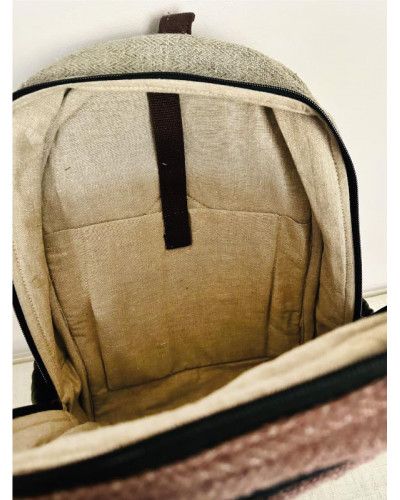 Sac à dos 100% chanvre, artisanat népalais