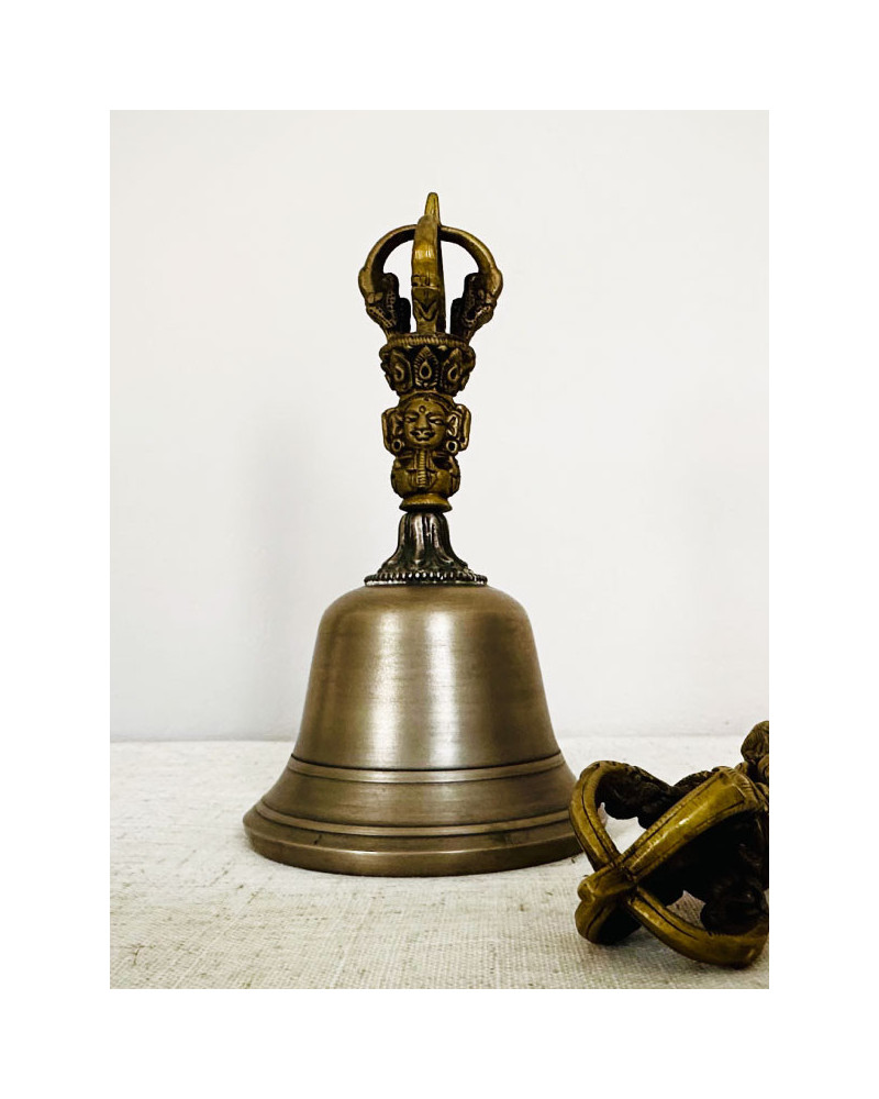 Cloche tibétaine en bronze